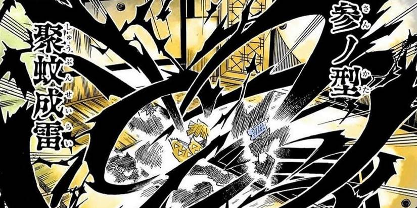 Thunder Breathing's Third Form - Thunder Swarm in Demon Slayer