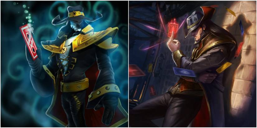 Twisted Fate's Original & Current League of Legends splash art