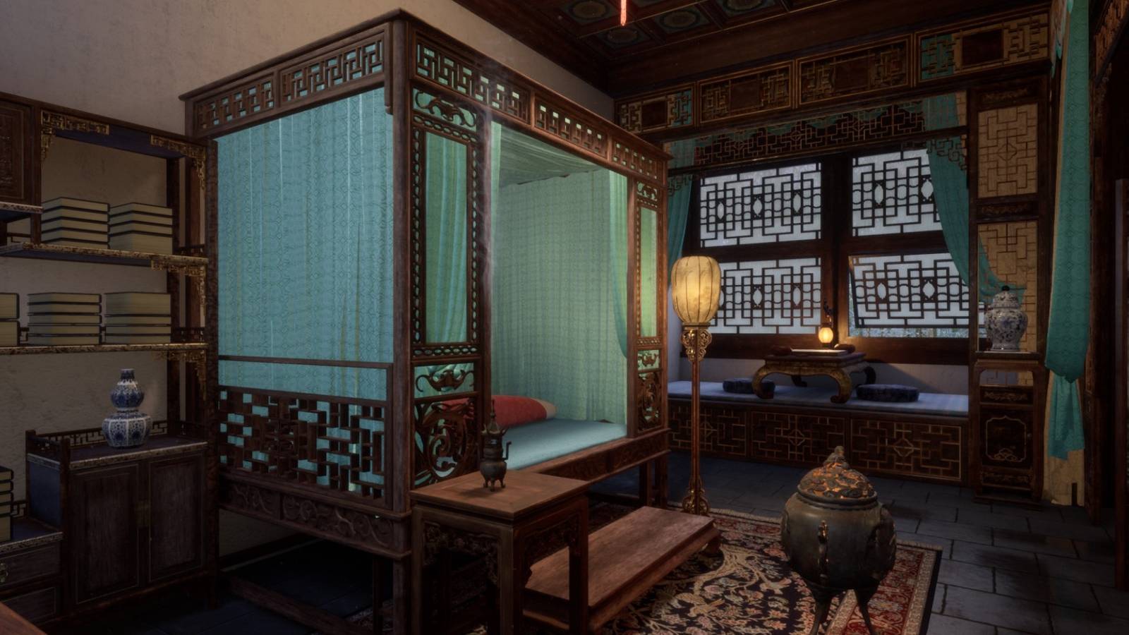 VR Visual Novels - Feature - Player glances at the interiors of Mind VR Exploration