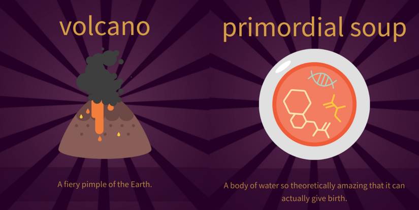Volcano and Primordial Soup creates Life in Little Alchemy 2
