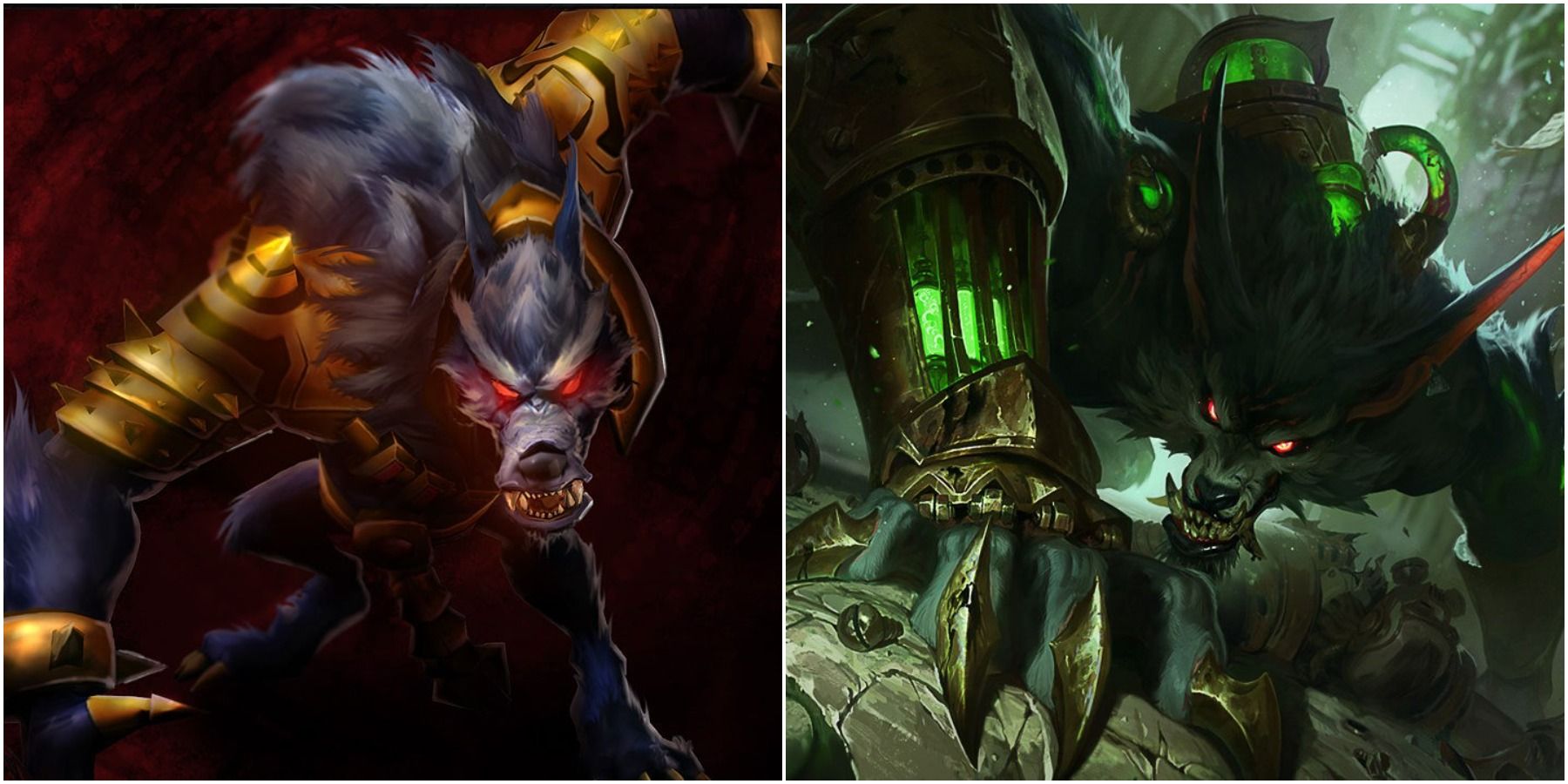 Warwick Hunting In His Old & Current Classic League of Legends Skin