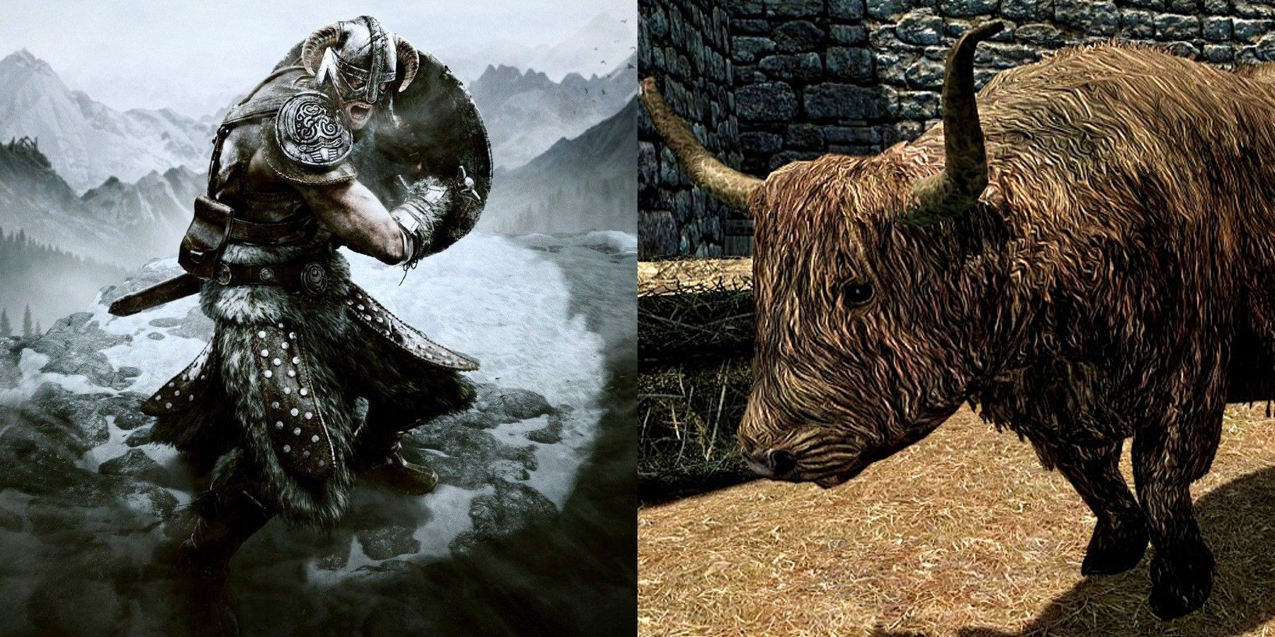 Weird Skyrim Clip Shows Cow Getting Punched and Turning Into Stone