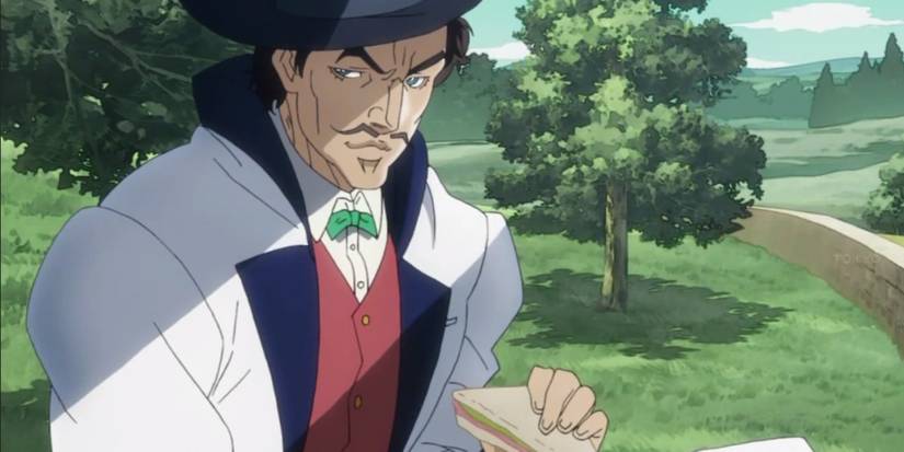 Will A. Zeppeli eating a sandwich