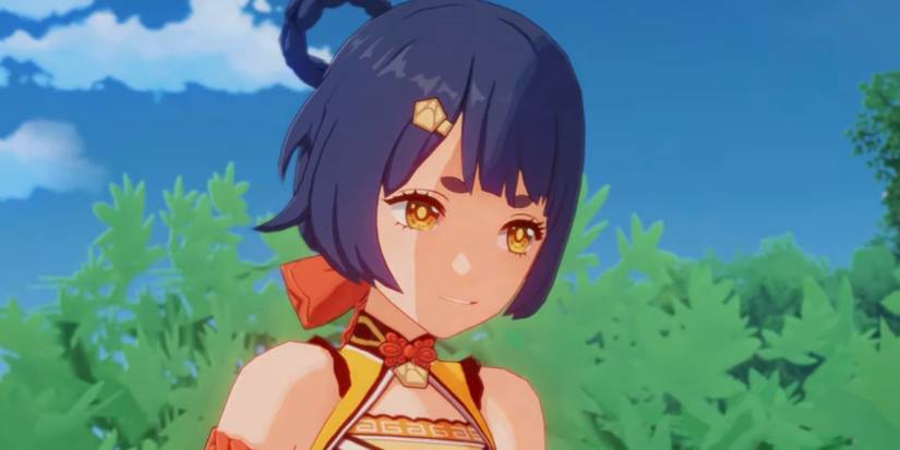 Xiangling drooling while looking excitedly at a herd of boars