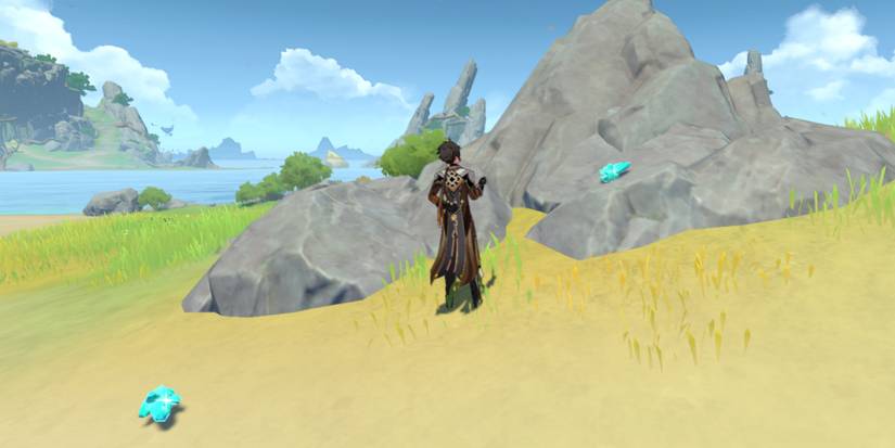 Zhongli with two Crystal Chunks