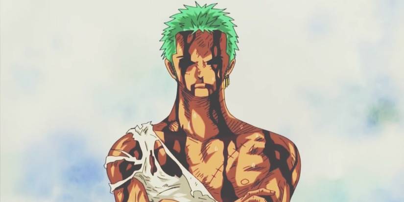 Zoro injured at Thriller Bark