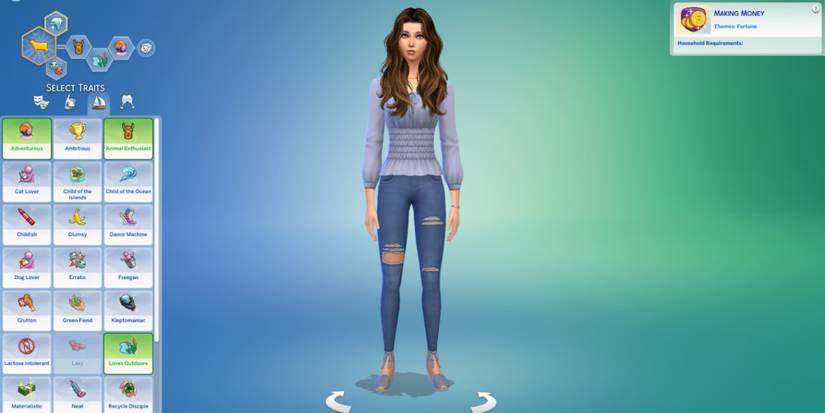 a female sim in the Create a sim in the sims 4