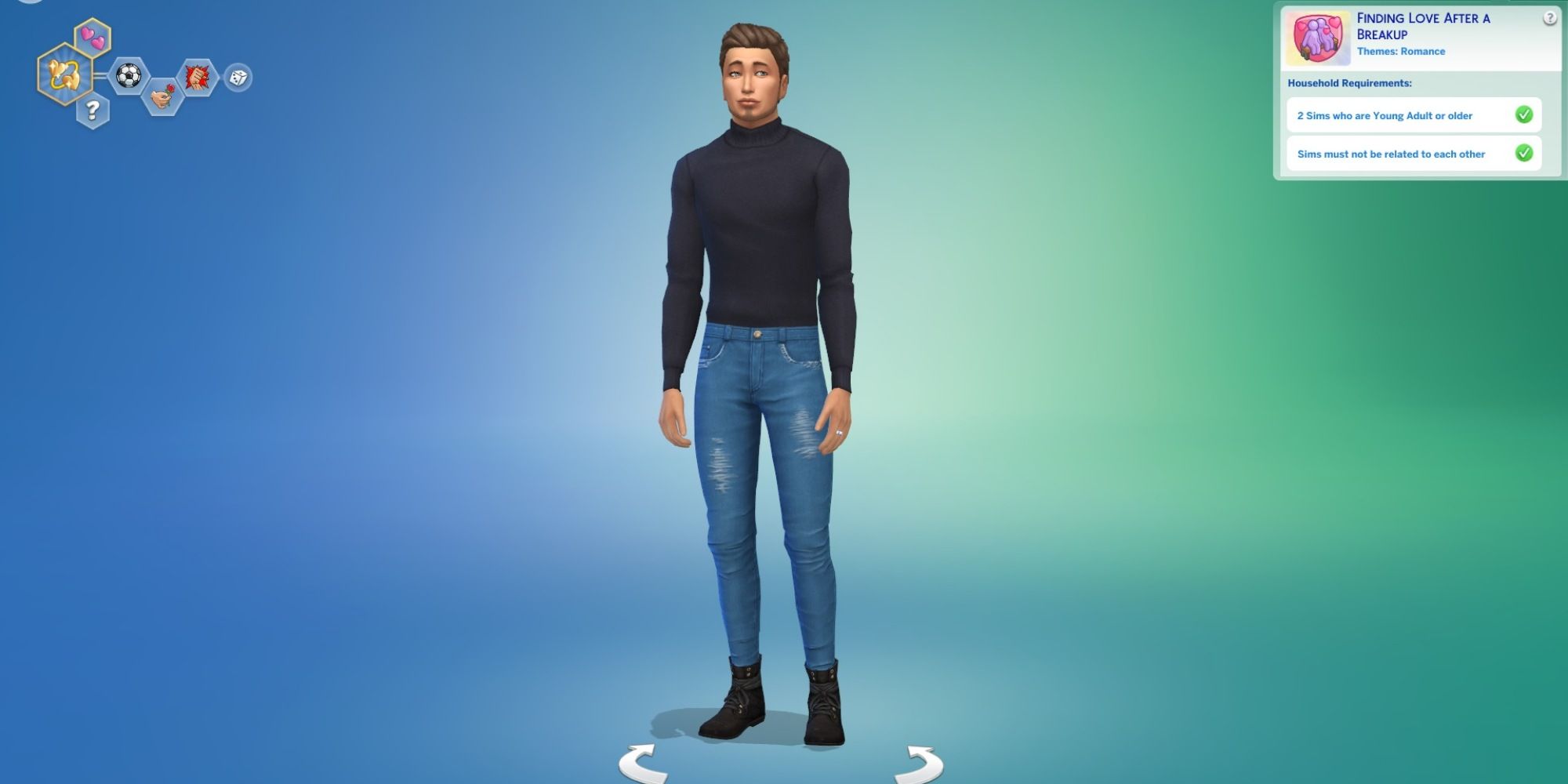 a male sim in the create a sim in the sims 4