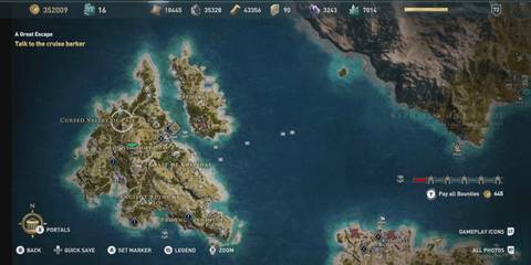 ac odyssey map a great escape on the map