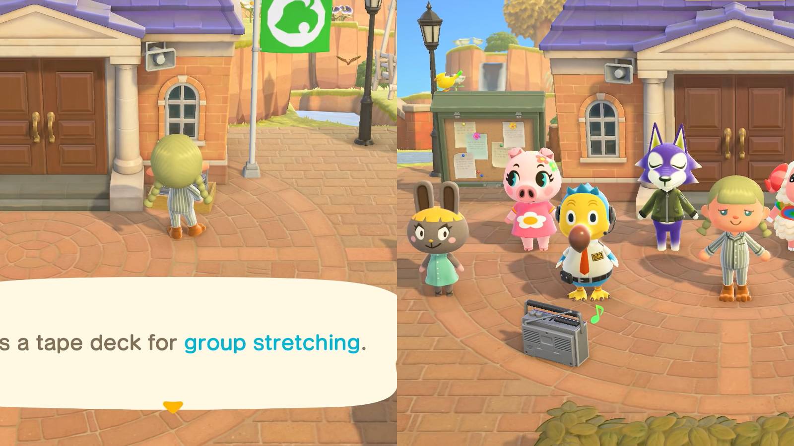 acnh group stretching rewards