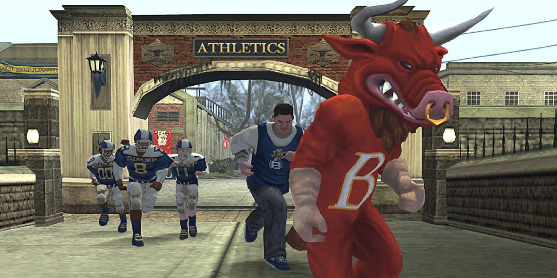 bully jocks chasing mascot