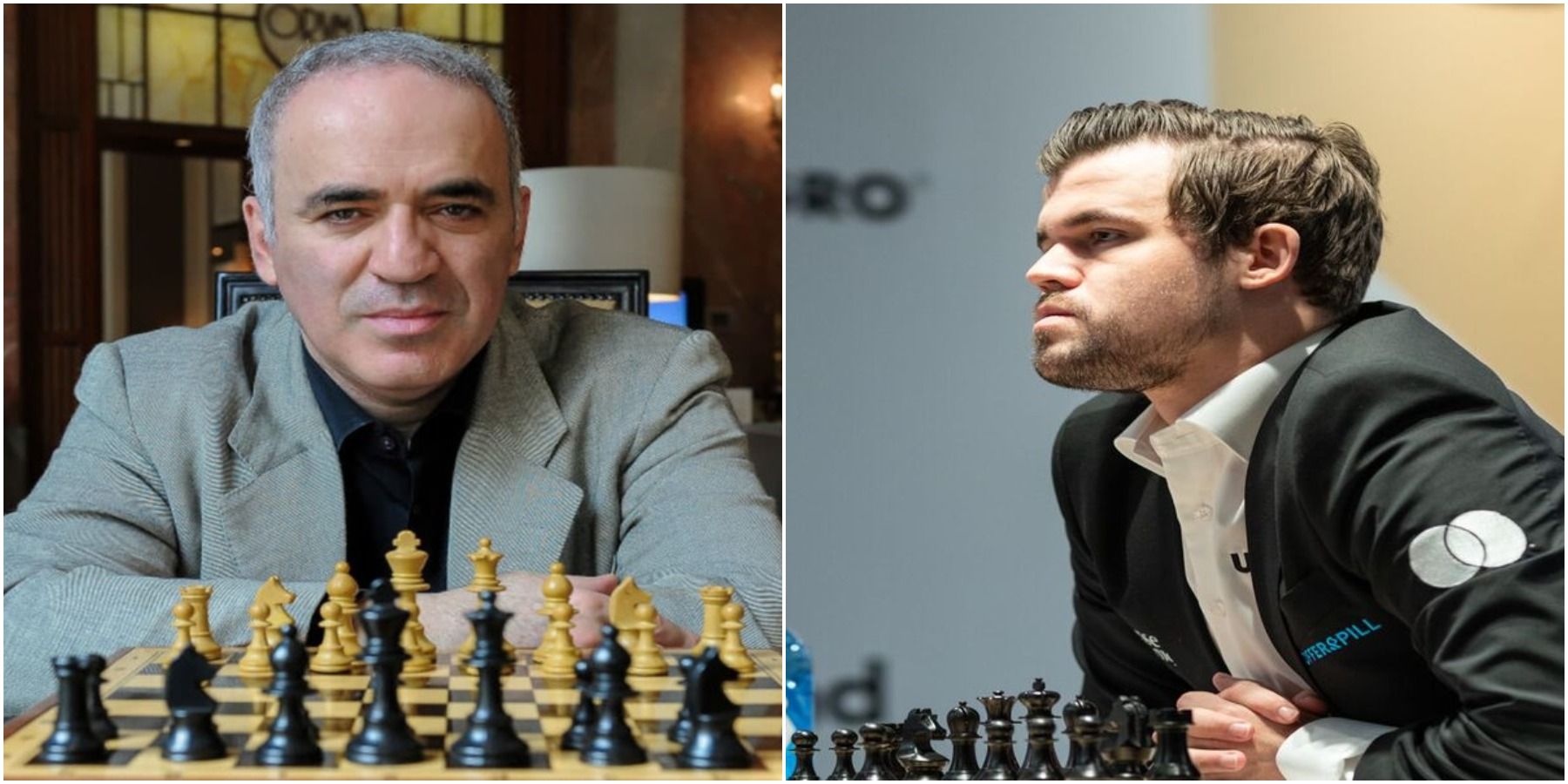 (Left) Kasparov (Right) Carlsen