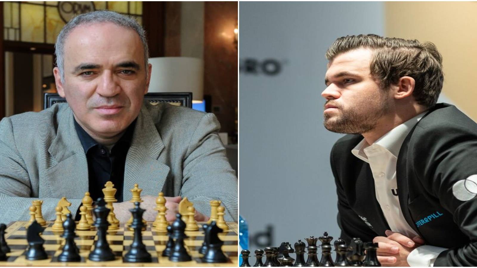 (Left) Kasparov (Right) Carlsen