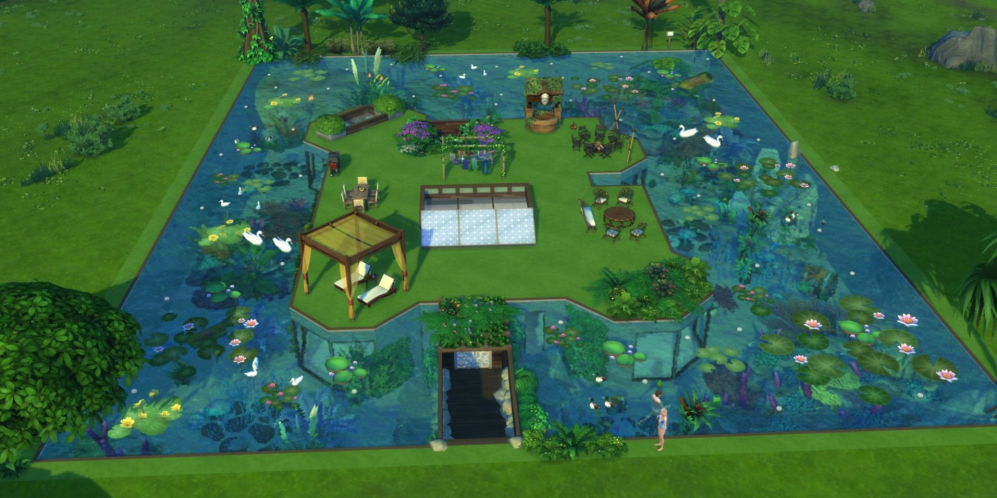 an Underwater House in the sims 4