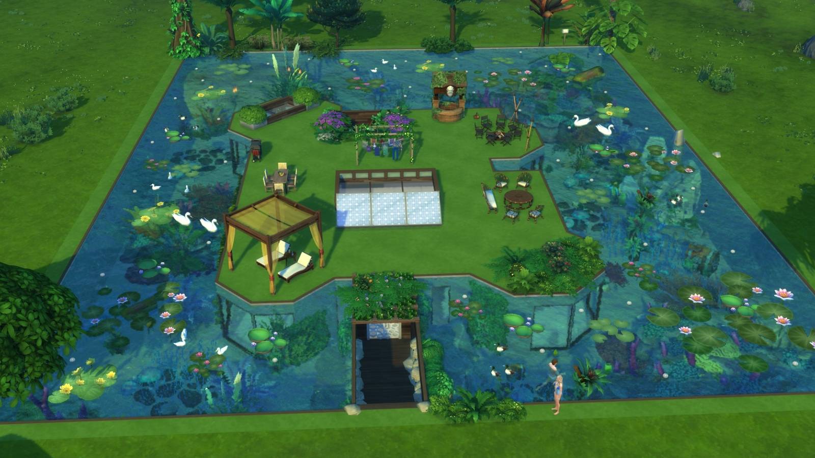 an Underwater House in the sims 4