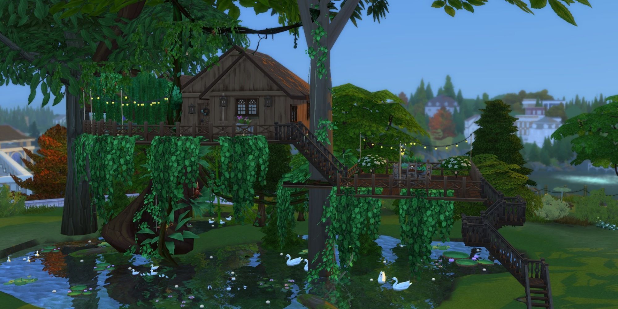 cover image for the sims 4 how to build a treehouse