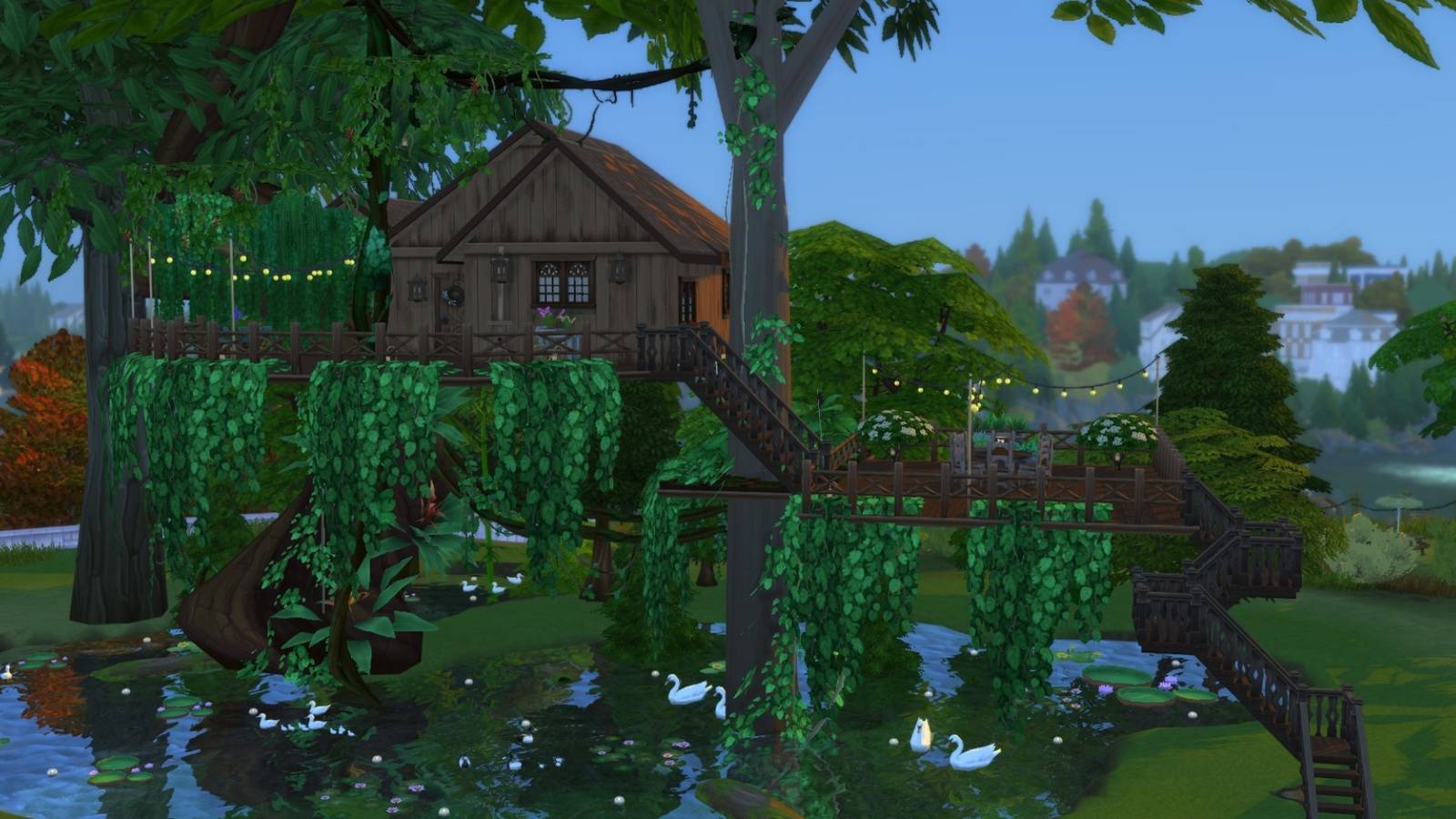 cover image for the sims 4 how to build a treehouse