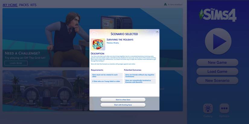 cover image for the sims 4 how to complete the surviving the holidays scenario