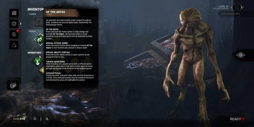 The Demogorgon and a description of its power in Dead by Daylight
