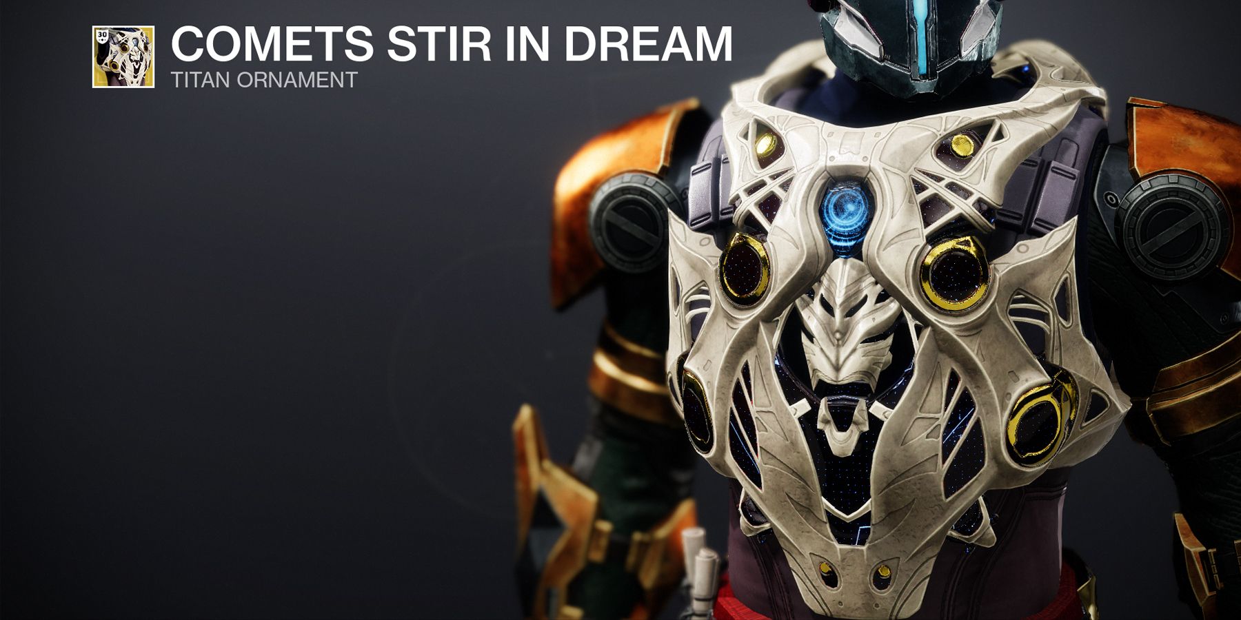 The new Comets Stir in Dream armor ornament for Cuirass of the Falling Star in Destiny 2.