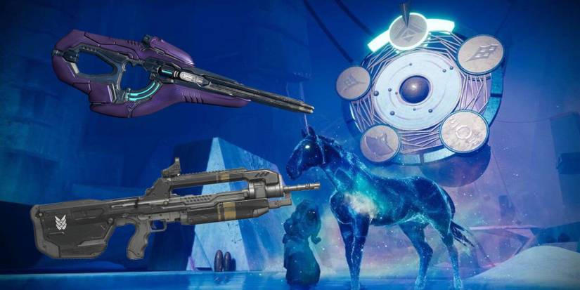 destiny 2 halo crossover event 30th anniversary pack dares of eternity halo 2 battle rifle halo covenant carbine rifle steam promotional image