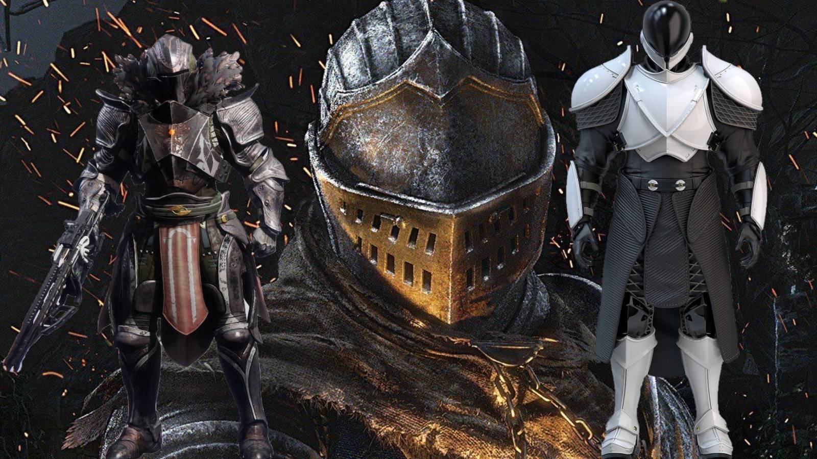 destiny 2 player creates dark souls look knight medieval armor dark souls 2 pursuer boss destiny 2 titan thundercrash