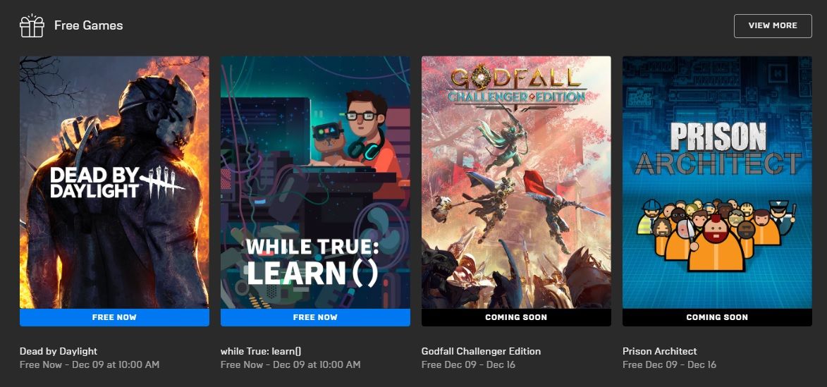 Epic Games Store Reveals New Free Games for December 2021