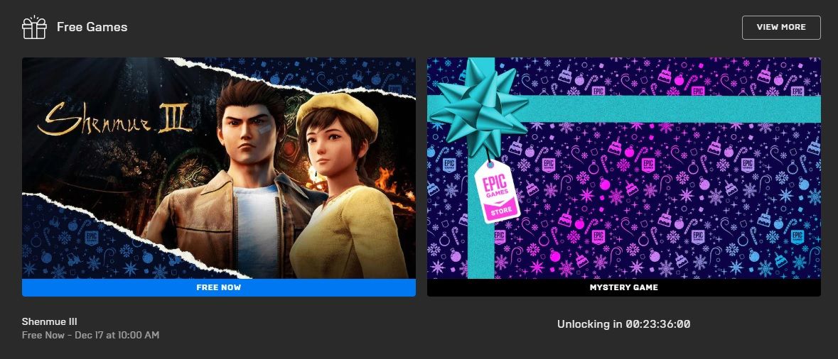 epic games store free mystery game shenmue 3