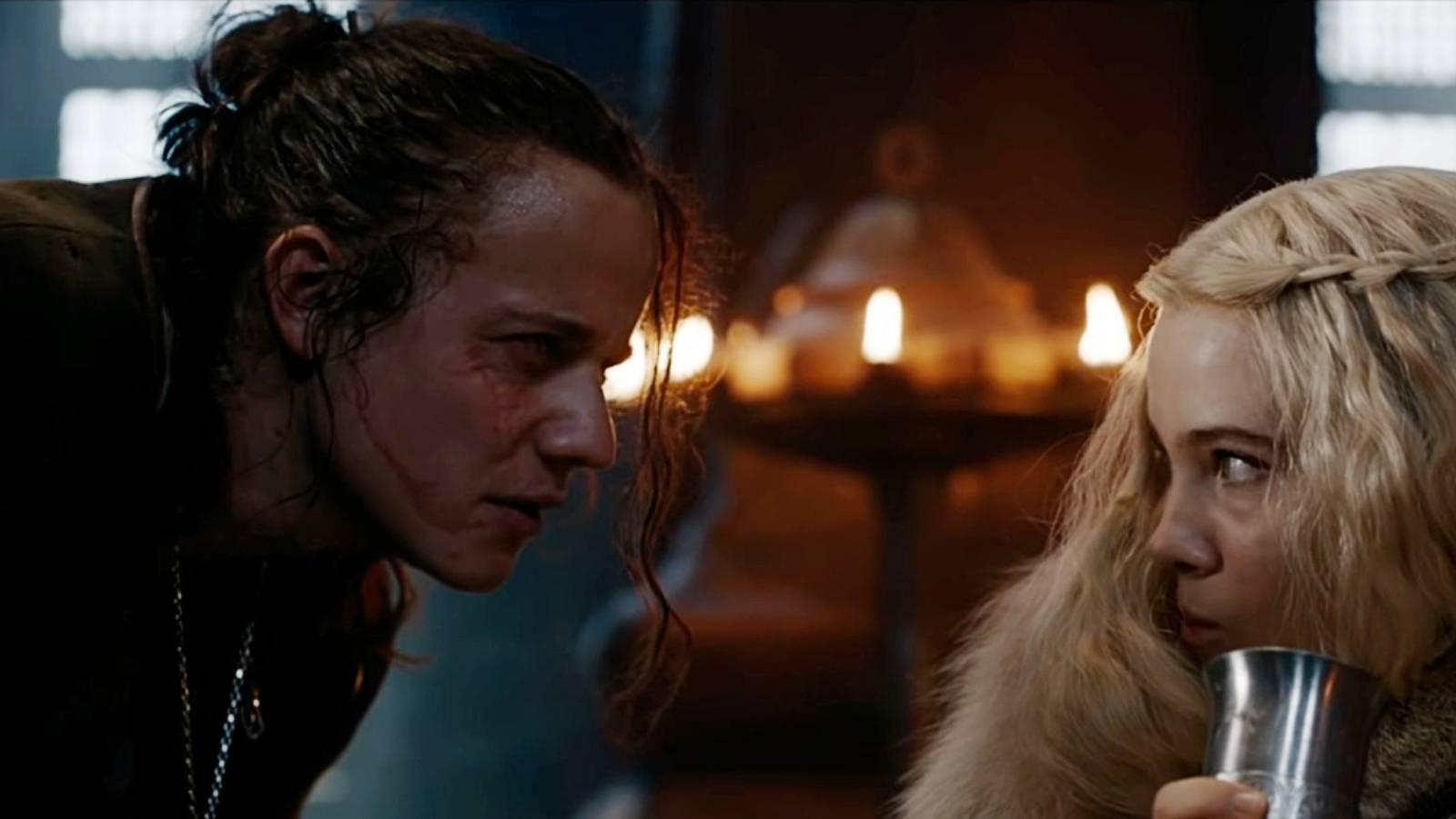 Eskel and Ciri meet in The Witcher