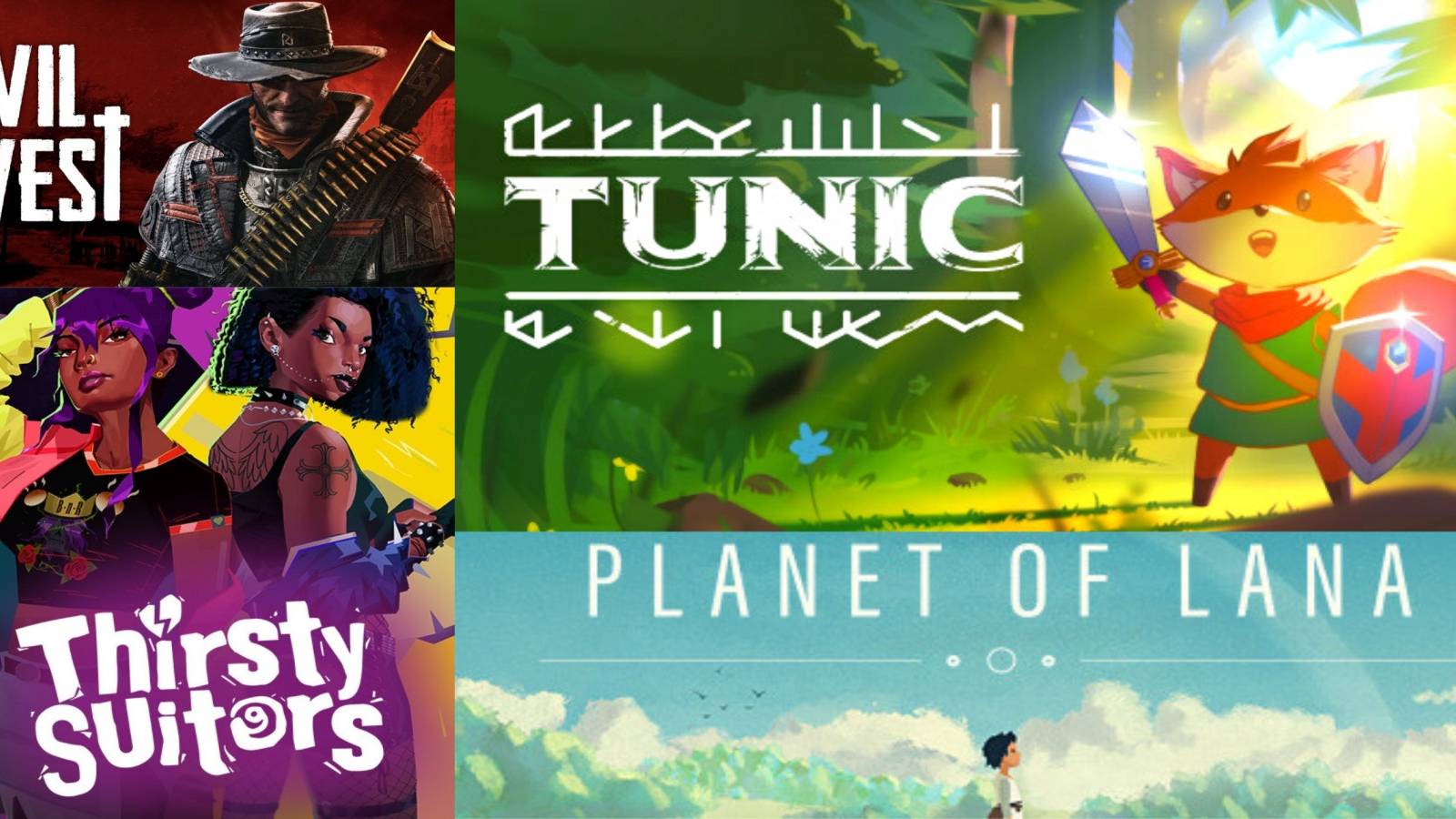 thirsty-suitors-tunic-planet-of-lana-evil-west-collage