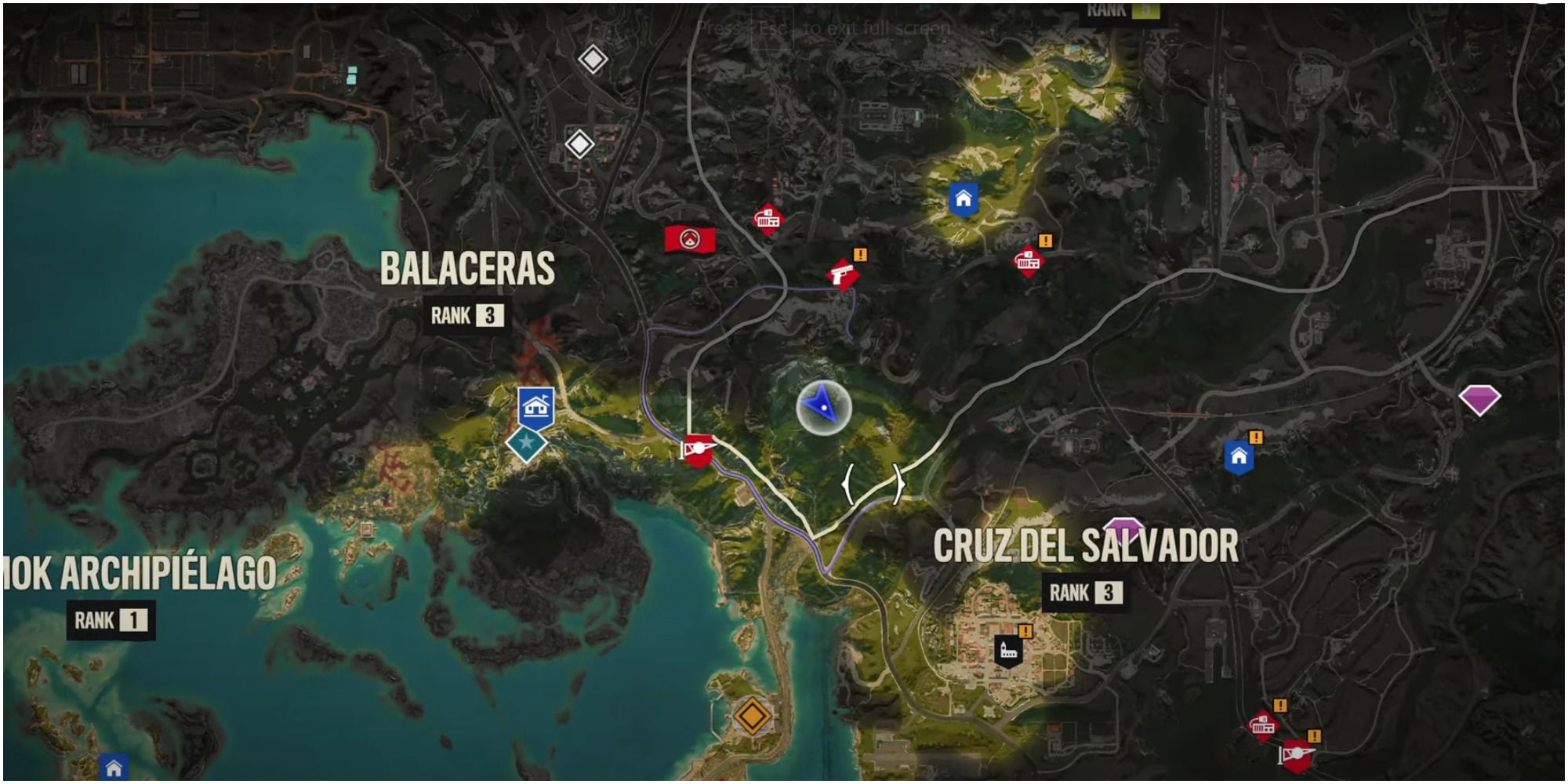 200m slide location on the map