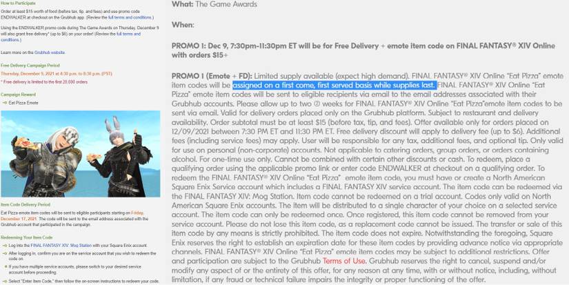 ffxiv emote fine print pizza grubhub