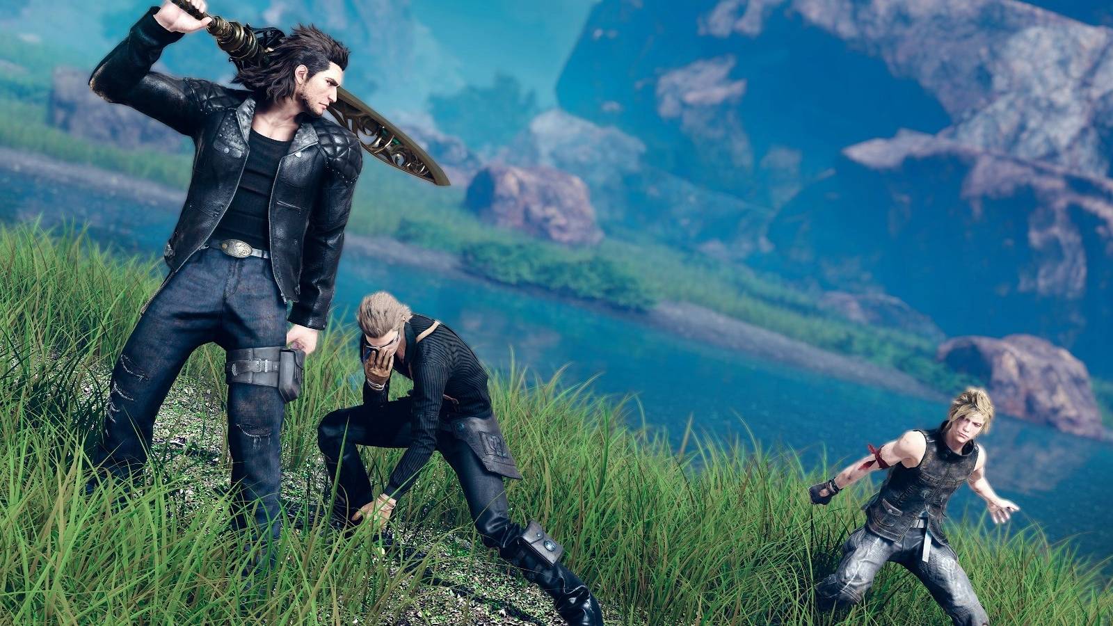fFXV characters posing on field