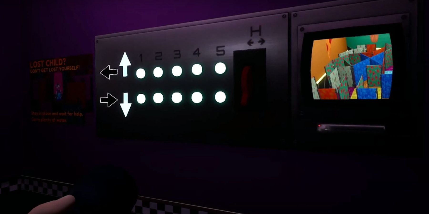 fnaf security breach mazercise puzzle control panel