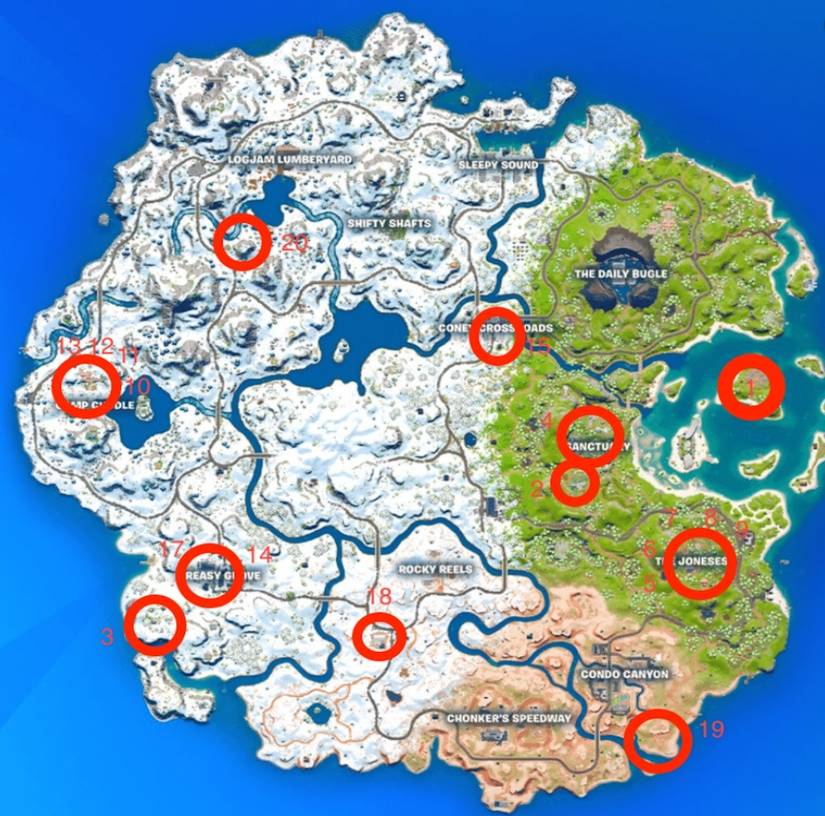 fortnite chapter 3 npc locations season 1