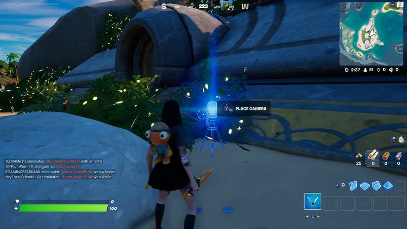 fortnite surveillance camera 2 mighty monument