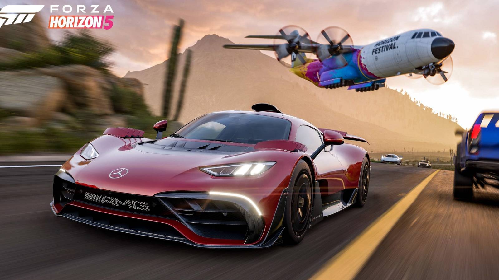 forza-horizon-5-car-racing-with-plane-above
