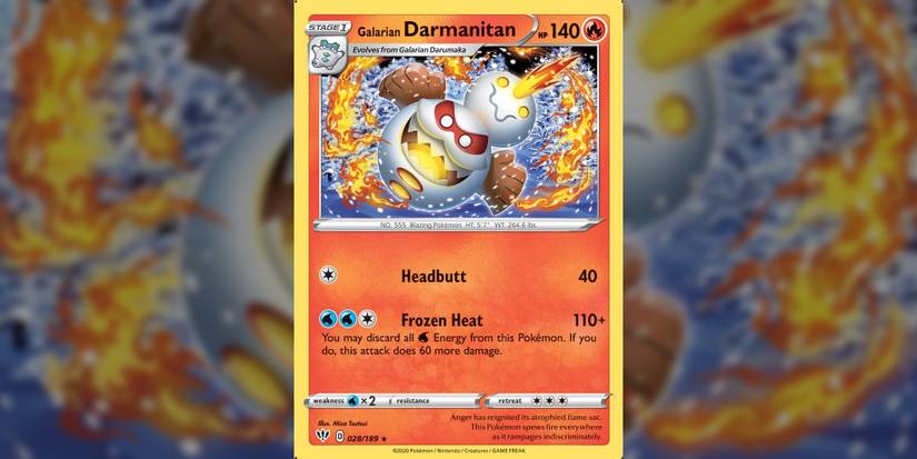galarian darmanitan pokemon tcg darkness ablaze
