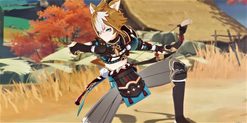 genshin impact gorou bow stance attack