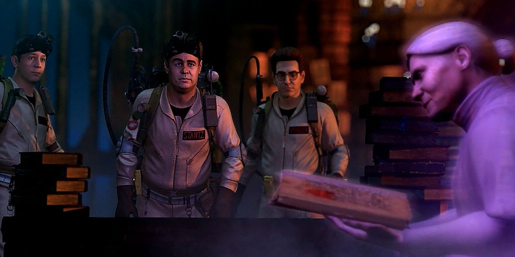 library ghost, ray, egon and recruit