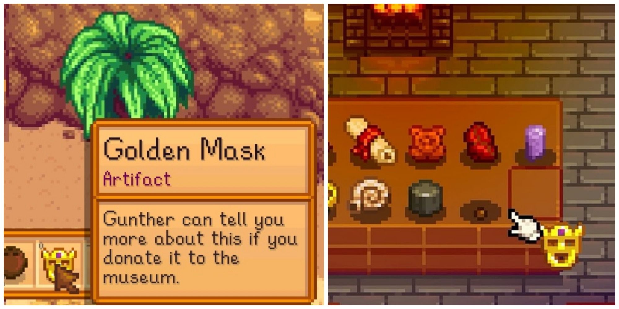 golden mask donating to museum