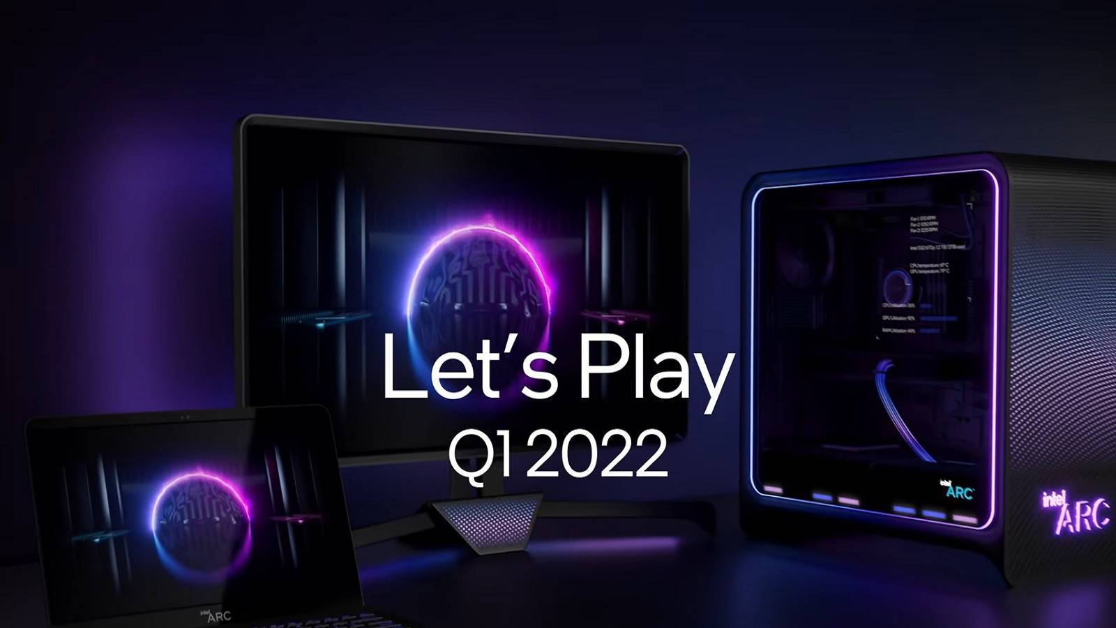 An image of a PC with the Intel Arc logo and the words 