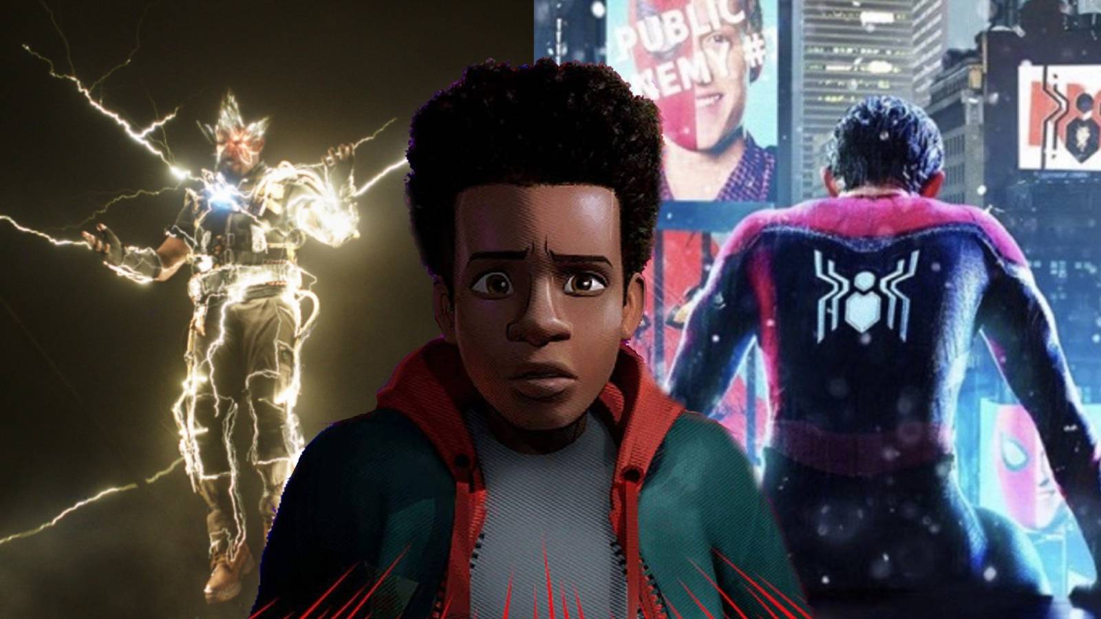Electro, Miles Morales, and Spider-Man