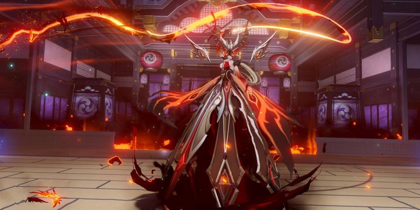 la Signora in her crimson witch of flame state