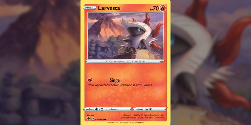 larvesta pokemon tcg darkness ablaze