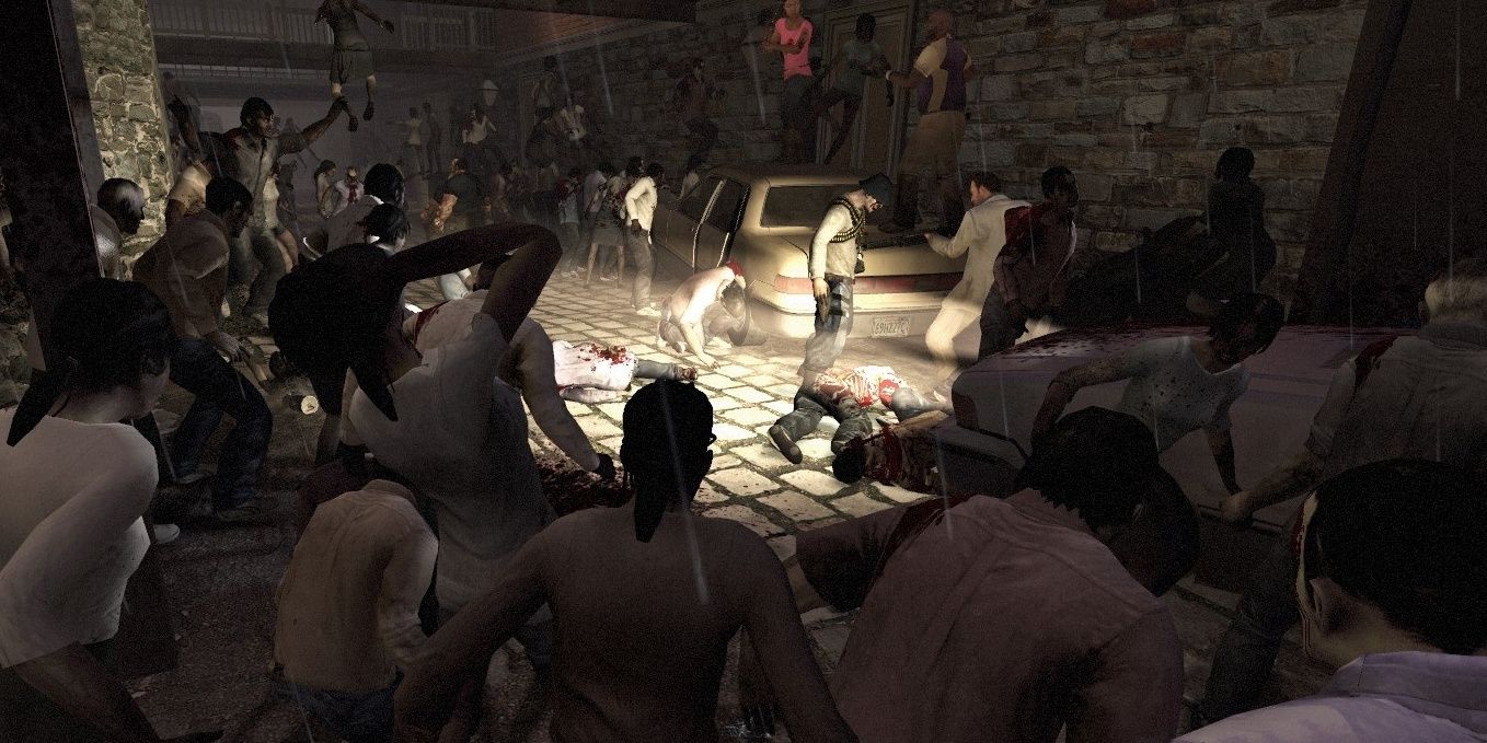 left 4 dead players be overrun by zombies 