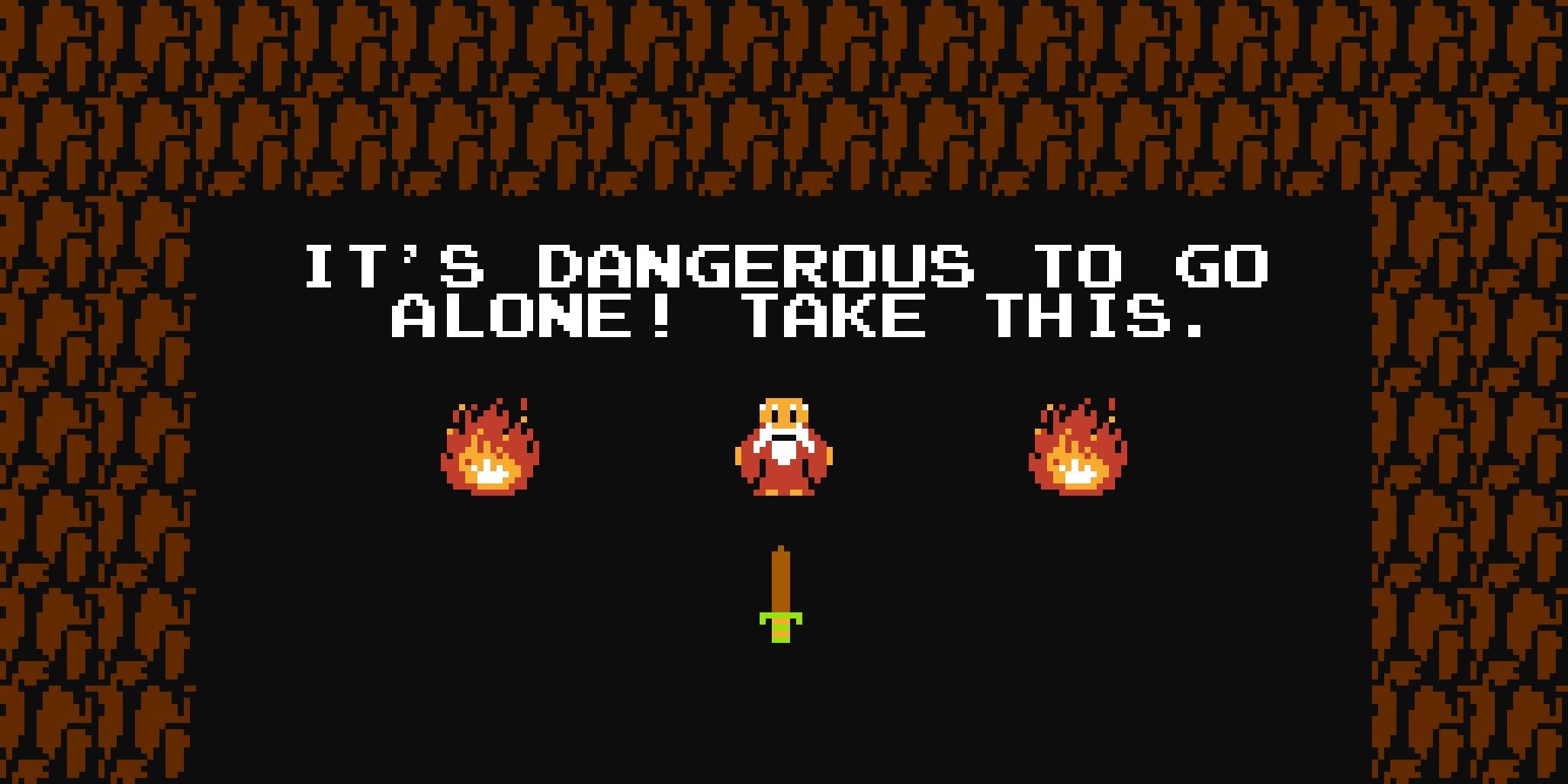 legend of zelda nes dangerous to go alone feature