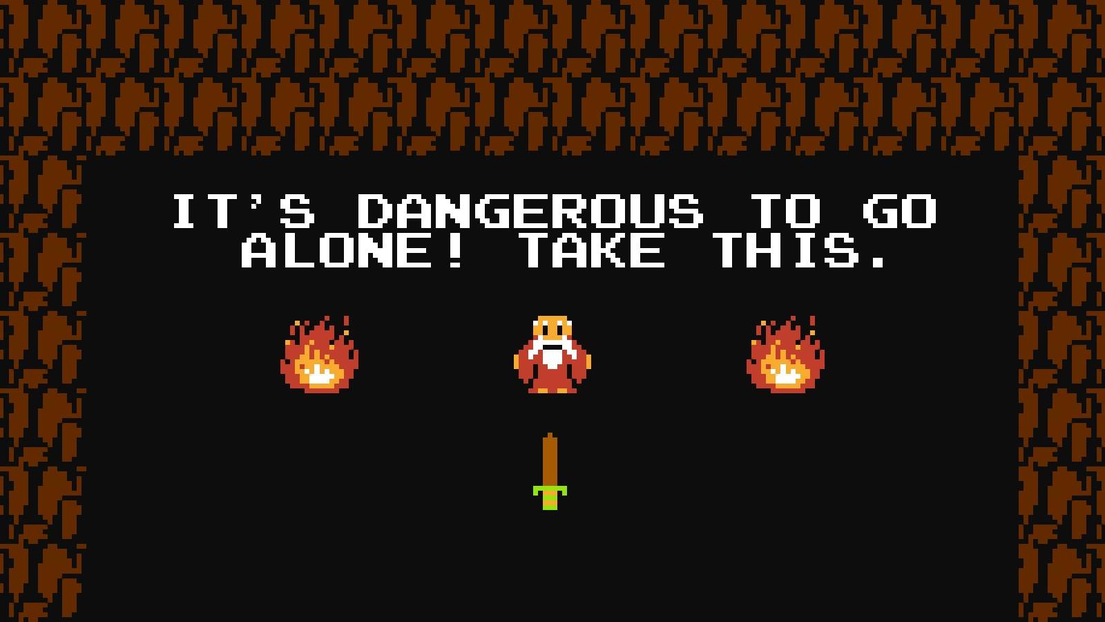 legend of zelda nes dangerous to go alone feature