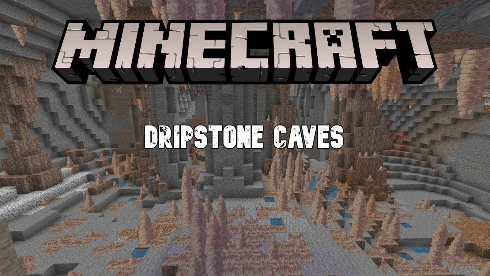 minecraft dripstone caves logo