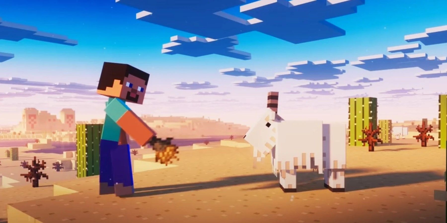 Minecraft Feeding a Goat